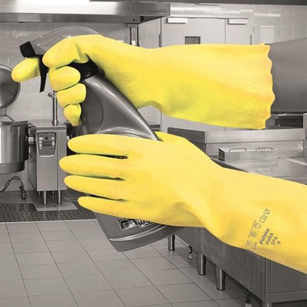 Medium 8 Yellow Pura Hypo Allergenic PVC Glove